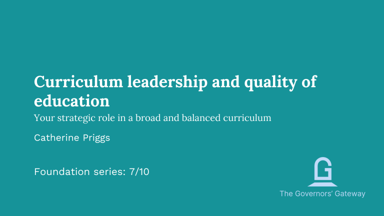 GG - Curriculum leadership and quality of education